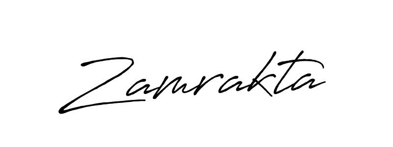 Zamrakta stylish signature style. Best Handwritten Sign (Antro_Vectra_Bolder) for my name. Handwritten Signature Collection Ideas for my name Zamrakta. Zamrakta signature style 7 images and pictures png