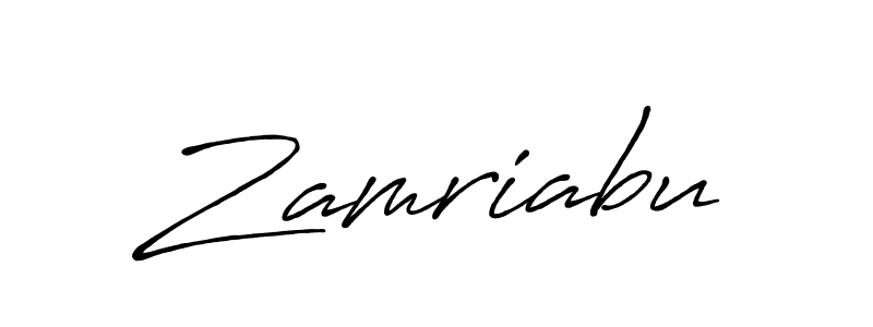 How to make Zamriabu signature? Antro_Vectra_Bolder is a professional autograph style. Create handwritten signature for Zamriabu name. Zamriabu signature style 7 images and pictures png