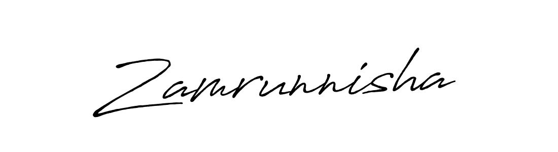 How to Draw Zamrunnisha signature style? Antro_Vectra_Bolder is a latest design signature styles for name Zamrunnisha. Zamrunnisha signature style 7 images and pictures png