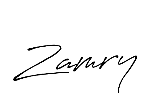 Use a signature maker to create a handwritten signature online. With this signature software, you can design (Antro_Vectra_Bolder) your own signature for name Zamry. Zamry signature style 7 images and pictures png