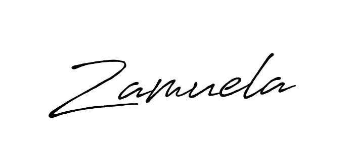 Design your own signature with our free online signature maker. With this signature software, you can create a handwritten (Antro_Vectra_Bolder) signature for name Zamuela. Zamuela signature style 7 images and pictures png