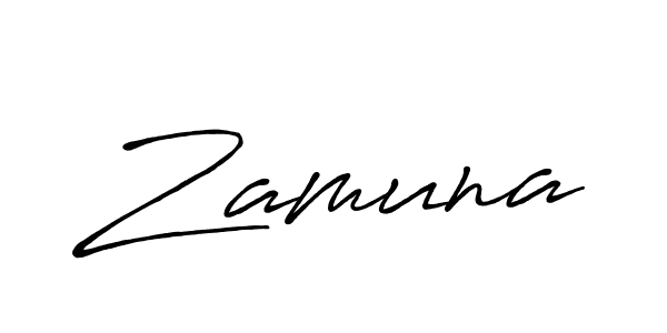 How to make Zamuna signature? Antro_Vectra_Bolder is a professional autograph style. Create handwritten signature for Zamuna name. Zamuna signature style 7 images and pictures png