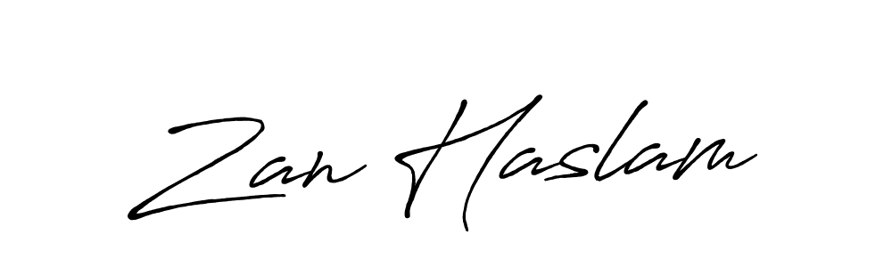 if you are searching for the best signature style for your name Zan Haslam. so please give up your signature search. here we have designed multiple signature styles  using Antro_Vectra_Bolder. Zan Haslam signature style 7 images and pictures png
