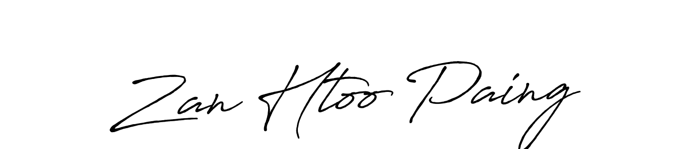 Make a beautiful signature design for name Zan Htoo Paing. Use this online signature maker to create a handwritten signature for free. Zan Htoo Paing signature style 7 images and pictures png