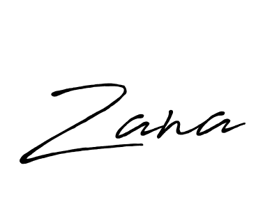 Design your own signature with our free online signature maker. With this signature software, you can create a handwritten (Antro_Vectra_Bolder) signature for name Zana. Zana signature style 7 images and pictures png