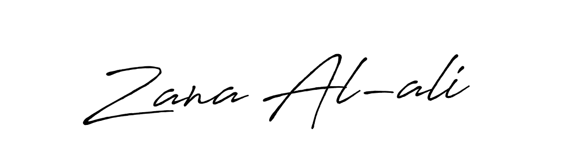 Zana Al-ali stylish signature style. Best Handwritten Sign (Antro_Vectra_Bolder) for my name. Handwritten Signature Collection Ideas for my name Zana Al-ali. Zana Al-ali signature style 7 images and pictures png