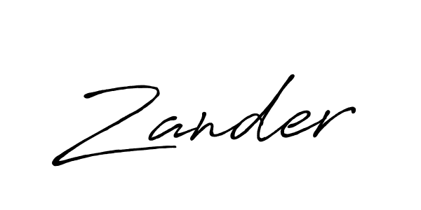 Also we have Zander name is the best signature style. Create professional handwritten signature collection using Antro_Vectra_Bolder autograph style. Zander signature style 7 images and pictures png