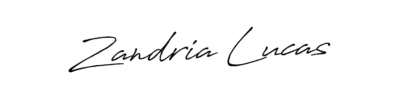 Design your own signature with our free online signature maker. With this signature software, you can create a handwritten (Antro_Vectra_Bolder) signature for name Zandria Lucas. Zandria Lucas signature style 7 images and pictures png