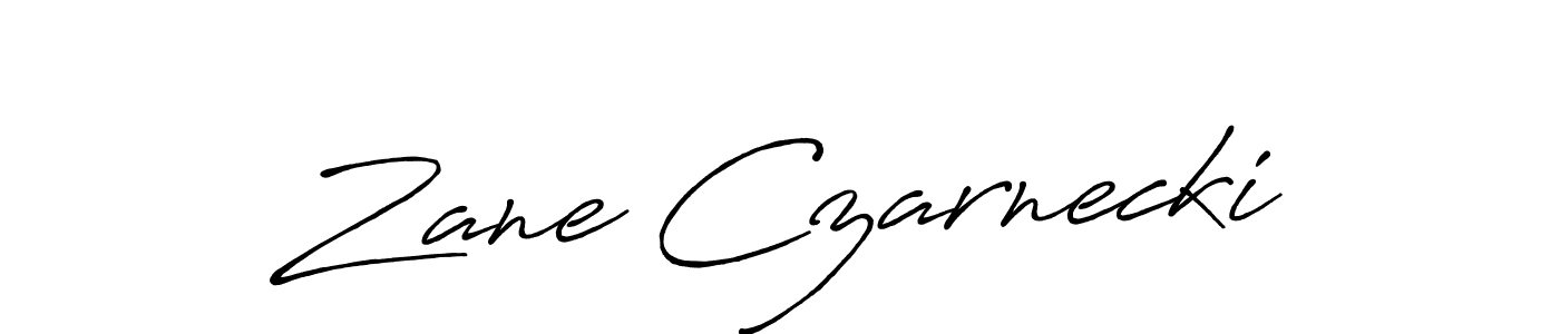 How to make Zane Czarnecki name signature. Use Antro_Vectra_Bolder style for creating short signs online. This is the latest handwritten sign. Zane Czarnecki signature style 7 images and pictures png