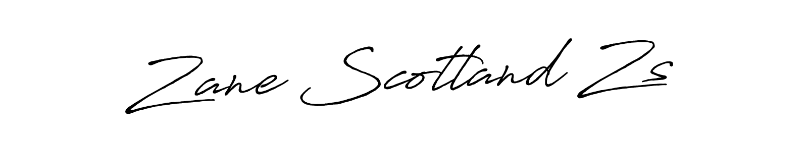 Create a beautiful signature design for name Zane Scotland Zs. With this signature (Antro_Vectra_Bolder) fonts, you can make a handwritten signature for free. Zane Scotland Zs signature style 7 images and pictures png