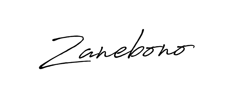 Make a beautiful signature design for name Zanebono. With this signature (Antro_Vectra_Bolder) style, you can create a handwritten signature for free. Zanebono signature style 7 images and pictures png