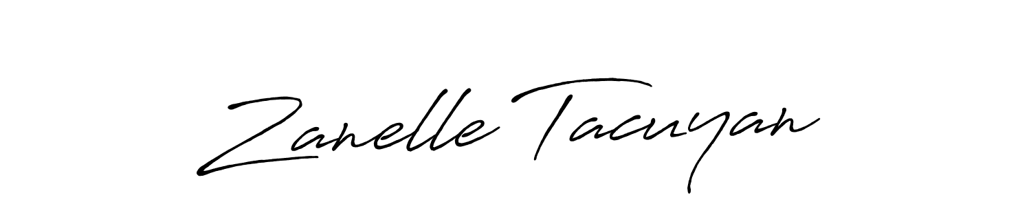 Antro_Vectra_Bolder is a professional signature style that is perfect for those who want to add a touch of class to their signature. It is also a great choice for those who want to make their signature more unique. Get Zanelle Tacuyan name to fancy signature for free. Zanelle Tacuyan signature style 7 images and pictures png