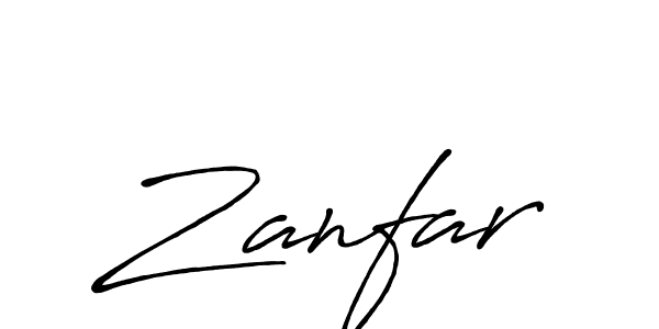Zanfar stylish signature style. Best Handwritten Sign (Antro_Vectra_Bolder) for my name. Handwritten Signature Collection Ideas for my name Zanfar. Zanfar signature style 7 images and pictures png