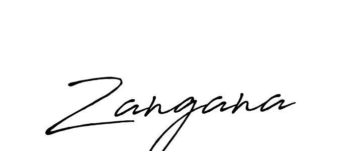 Zangana stylish signature style. Best Handwritten Sign (Antro_Vectra_Bolder) for my name. Handwritten Signature Collection Ideas for my name Zangana. Zangana signature style 7 images and pictures png