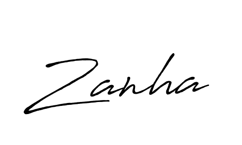 Once you've used our free online signature maker to create your best signature Antro_Vectra_Bolder style, it's time to enjoy all of the benefits that Zanha name signing documents. Zanha signature style 7 images and pictures png