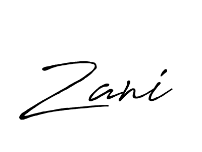 How to make Zani name signature. Use Antro_Vectra_Bolder style for creating short signs online. This is the latest handwritten sign. Zani signature style 7 images and pictures png