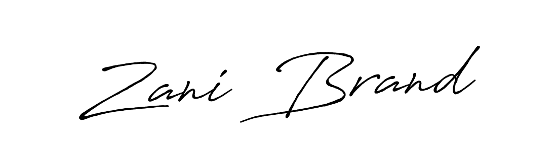 Similarly Antro_Vectra_Bolder is the best handwritten signature design. Signature creator online .You can use it as an online autograph creator for name Zani  Brand. Zani  Brand signature style 7 images and pictures png