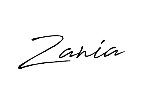 Use a signature maker to create a handwritten signature online. With this signature software, you can design (Antro_Vectra_Bolder) your own signature for name Zania. Zania signature style 7 images and pictures png