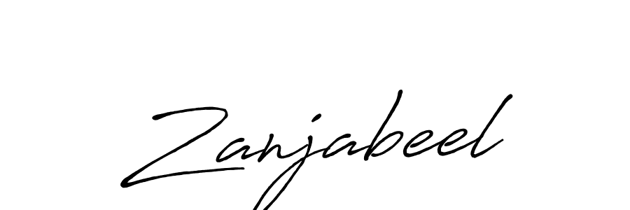 Design your own signature with our free online signature maker. With this signature software, you can create a handwritten (Antro_Vectra_Bolder) signature for name Zanjabeel. Zanjabeel signature style 7 images and pictures png