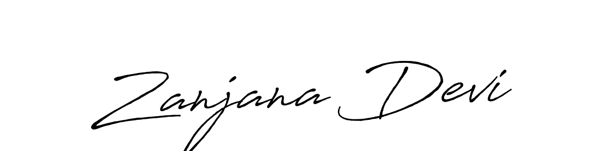 Zanjana Devi stylish signature style. Best Handwritten Sign (Antro_Vectra_Bolder) for my name. Handwritten Signature Collection Ideas for my name Zanjana Devi. Zanjana Devi signature style 7 images and pictures png