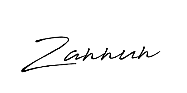 Make a beautiful signature design for name Zannun. With this signature (Antro_Vectra_Bolder) style, you can create a handwritten signature for free. Zannun signature style 7 images and pictures png