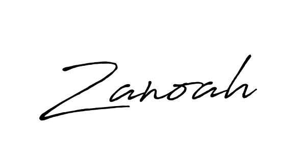 How to make Zanoah signature? Antro_Vectra_Bolder is a professional autograph style. Create handwritten signature for Zanoah name. Zanoah signature style 7 images and pictures png