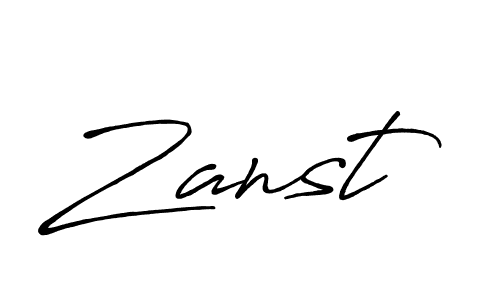 Create a beautiful signature design for name Zanst. With this signature (Antro_Vectra_Bolder) fonts, you can make a handwritten signature for free. Zanst signature style 7 images and pictures png