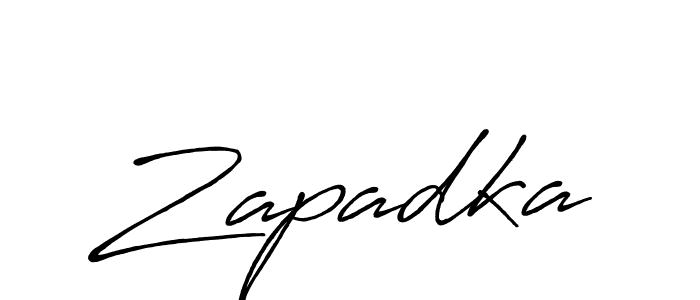 Zapadka stylish signature style. Best Handwritten Sign (Antro_Vectra_Bolder) for my name. Handwritten Signature Collection Ideas for my name Zapadka. Zapadka signature style 7 images and pictures png