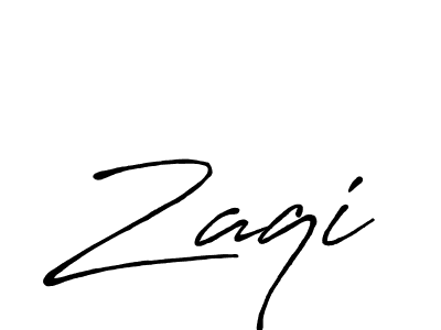 Make a beautiful signature design for name Zaqi. With this signature (Antro_Vectra_Bolder) style, you can create a handwritten signature for free. Zaqi signature style 7 images and pictures png