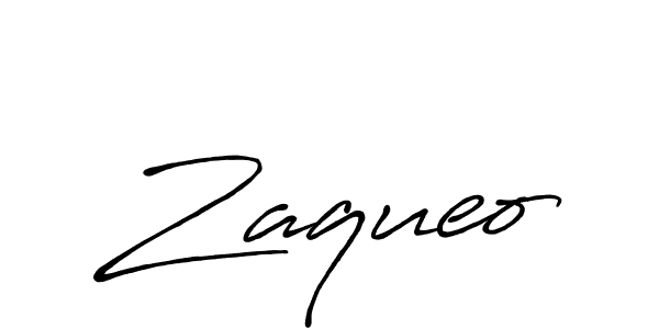 Create a beautiful signature design for name Zaqueo. With this signature (Antro_Vectra_Bolder) fonts, you can make a handwritten signature for free. Zaqueo signature style 7 images and pictures png