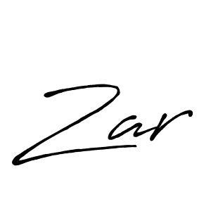 Create a beautiful signature design for name Zar. With this signature (Antro_Vectra_Bolder) fonts, you can make a handwritten signature for free. Zar signature style 7 images and pictures png