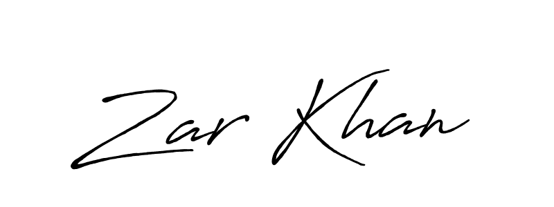 How to make Zar Khan name signature. Use Antro_Vectra_Bolder style for creating short signs online. This is the latest handwritten sign. Zar Khan signature style 7 images and pictures png