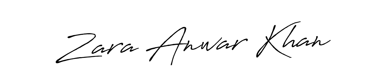 Antro_Vectra_Bolder is a professional signature style that is perfect for those who want to add a touch of class to their signature. It is also a great choice for those who want to make their signature more unique. Get Zara Anwar Khan name to fancy signature for free. Zara Anwar Khan signature style 7 images and pictures png