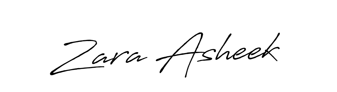 Design your own signature with our free online signature maker. With this signature software, you can create a handwritten (Antro_Vectra_Bolder) signature for name Zara Asheek. Zara Asheek signature style 7 images and pictures png