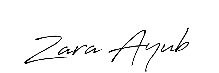 Also You can easily find your signature by using the search form. We will create Zara Ayub name handwritten signature images for you free of cost using Antro_Vectra_Bolder sign style. Zara Ayub signature style 7 images and pictures png