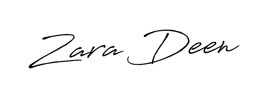 How to make Zara Deen name signature. Use Antro_Vectra_Bolder style for creating short signs online. This is the latest handwritten sign. Zara Deen signature style 7 images and pictures png