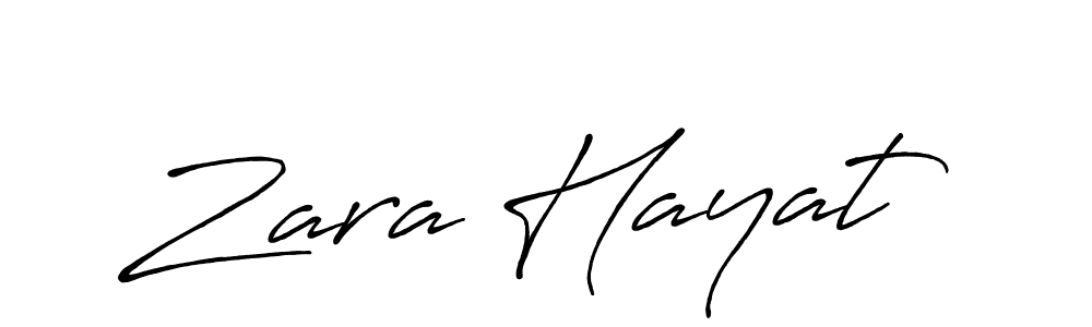 Use a signature maker to create a handwritten signature online. With this signature software, you can design (Antro_Vectra_Bolder) your own signature for name Zara Hayat. Zara Hayat signature style 7 images and pictures png