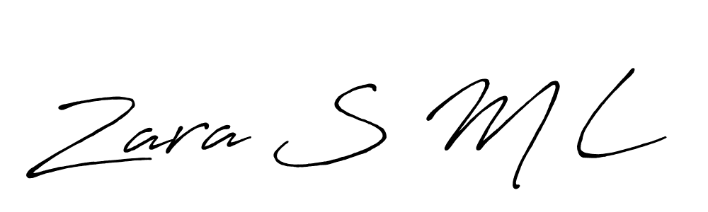 Make a beautiful signature design for name Zara S M L. Use this online signature maker to create a handwritten signature for free. Zara S M L signature style 7 images and pictures png