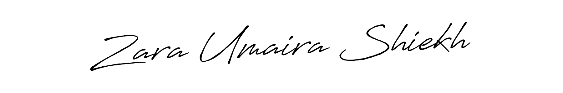 You should practise on your own different ways (Antro_Vectra_Bolder) to write your name (Zara Umaira Shiekh) in signature. don't let someone else do it for you. Zara Umaira Shiekh signature style 7 images and pictures png