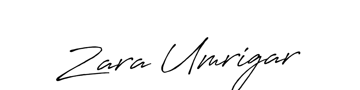 The best way (Antro_Vectra_Bolder) to make a short signature is to pick only two or three words in your name. The name Zara Umrigar include a total of six letters. For converting this name. Zara Umrigar signature style 7 images and pictures png