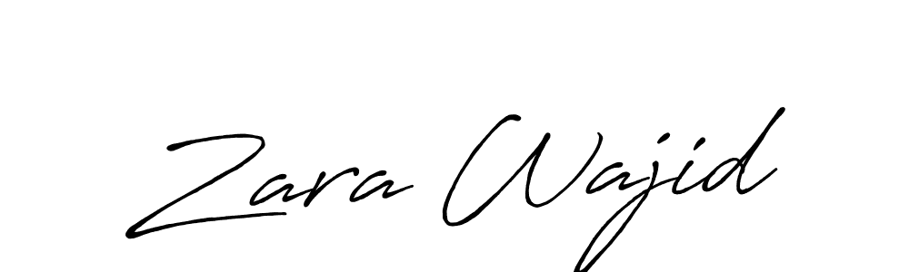 It looks lik you need a new signature style for name Zara Wajid. Design unique handwritten (Antro_Vectra_Bolder) signature with our free signature maker in just a few clicks. Zara Wajid signature style 7 images and pictures png