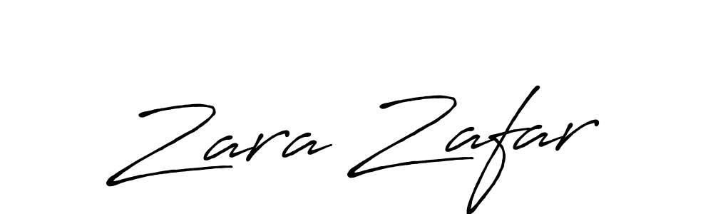 Create a beautiful signature design for name Zara Zafar. With this signature (Antro_Vectra_Bolder) fonts, you can make a handwritten signature for free. Zara Zafar signature style 7 images and pictures png