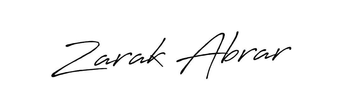 Antro_Vectra_Bolder is a professional signature style that is perfect for those who want to add a touch of class to their signature. It is also a great choice for those who want to make their signature more unique. Get Zarak Abrar name to fancy signature for free. Zarak Abrar signature style 7 images and pictures png