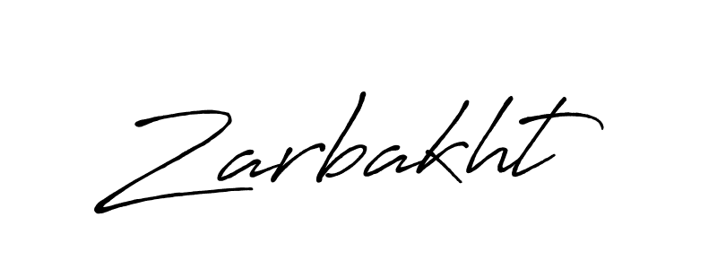 How to make Zarbakht name signature. Use Antro_Vectra_Bolder style for creating short signs online. This is the latest handwritten sign. Zarbakht signature style 7 images and pictures png