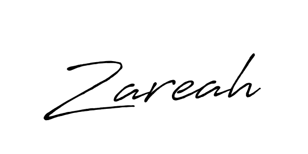 Create a beautiful signature design for name Zareah. With this signature (Antro_Vectra_Bolder) fonts, you can make a handwritten signature for free. Zareah signature style 7 images and pictures png