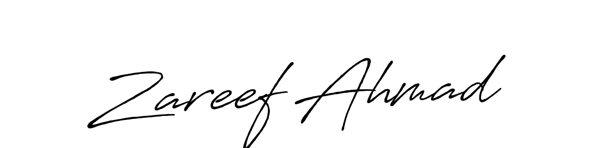Zareef Ahmad stylish signature style. Best Handwritten Sign (Antro_Vectra_Bolder) for my name. Handwritten Signature Collection Ideas for my name Zareef Ahmad. Zareef Ahmad signature style 7 images and pictures png