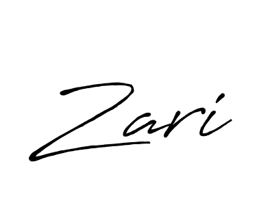 Create a beautiful signature design for name Zari. With this signature (Antro_Vectra_Bolder) fonts, you can make a handwritten signature for free. Zari signature style 7 images and pictures png