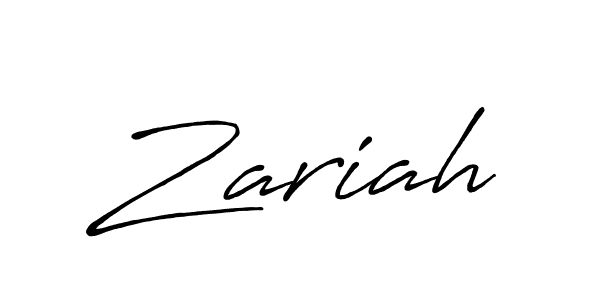 Zariah stylish signature style. Best Handwritten Sign (Antro_Vectra_Bolder) for my name. Handwritten Signature Collection Ideas for my name Zariah. Zariah signature style 7 images and pictures png