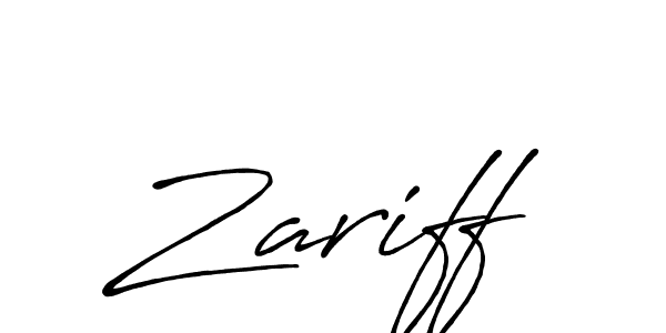 Use a signature maker to create a handwritten signature online. With this signature software, you can design (Antro_Vectra_Bolder) your own signature for name Zariff. Zariff signature style 7 images and pictures png