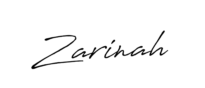 Zarinah stylish signature style. Best Handwritten Sign (Antro_Vectra_Bolder) for my name. Handwritten Signature Collection Ideas for my name Zarinah. Zarinah signature style 7 images and pictures png